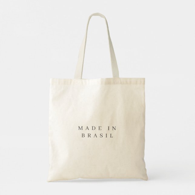Tillverkad i Brasilien Minimalistisk Tote Tygkasse (Baksida)