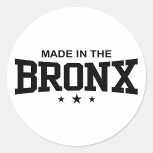 Tillverkad i Bronx Runt Klistermärke