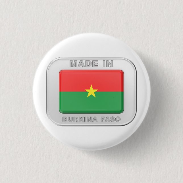 Tillverkad i Burkina Faso Knapp (Framsida)