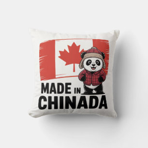 Tillverkad i Chinada Panda - kanadensiska Kudde