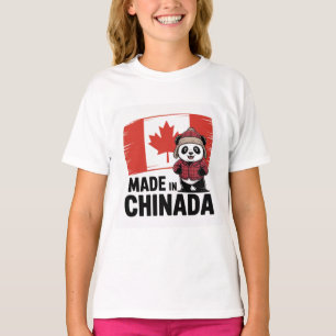 Tillverkad i Chinada Panda - kanadensiska T Shirt