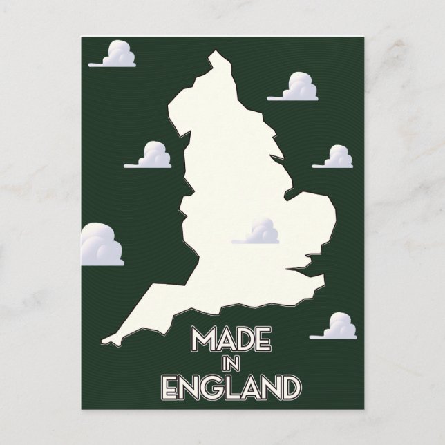 Tillverkad i England Vykort (Framsida)