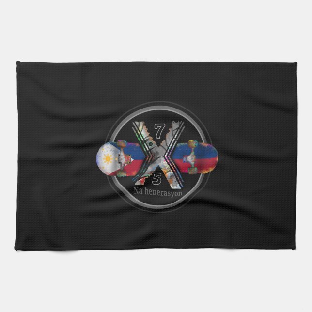 Tillverkad i Filippinerna 1975 Kökshandduk (Horisontell)