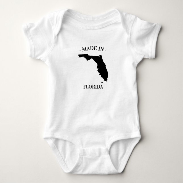 Tillverkad i Florida FL Baby Bodykostym T Shirt (Framsida)
