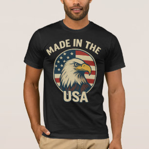 Tillverkad i Förenta staterna - djärv patriotisk E T Shirt