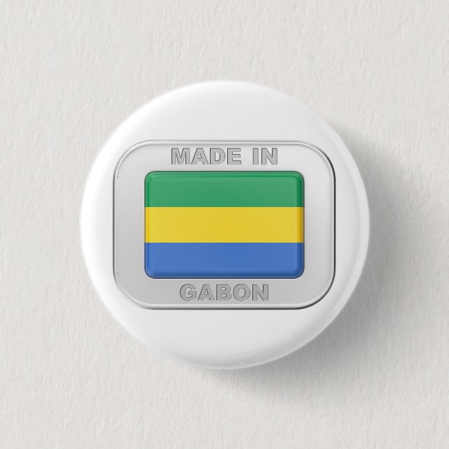 Tillverkad i Gabon Knapp (Framsida)