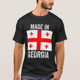 Tillverkad i Georgien/World Land National Flagga T Shirt