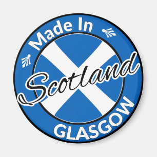 Tillverkad i Glasgow Scotland Saltire Flagga Magnet