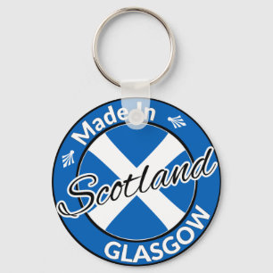 Tillverkad i Glasgow Scotland Saltire Flagga Nyckelring