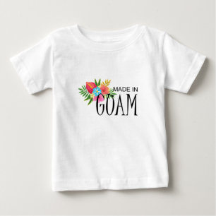 Tillverkad i Guam med blommor T-shirt