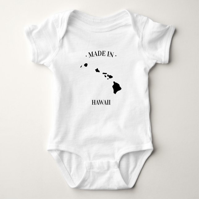 Tillverkad i Hawaii HI Baby Bodykostym T Shirt (Framsida)