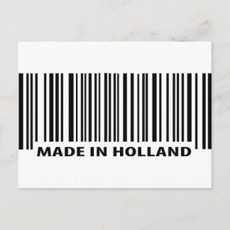 tillverkad i holland-streckkodsikon vykort