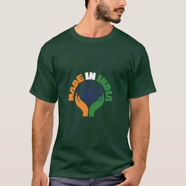tillverkad i india t-skjorta t shirt (Framsida)
