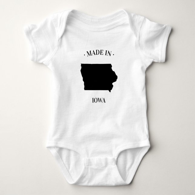 Tillverkad i Iowa IA Baby Bodykostym T Shirt (Framsida)