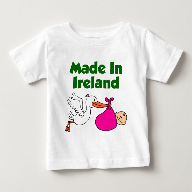 Tillverkad i Irland (flicka) T Shirt (Framsida)