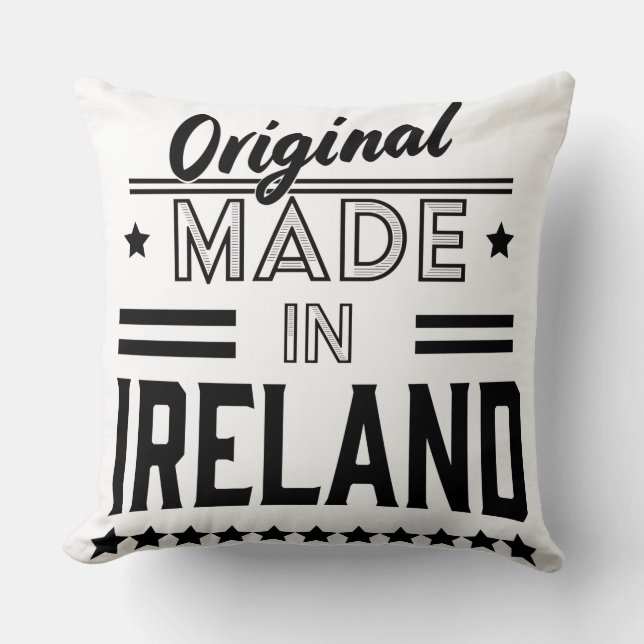 tillverkad i Irland vacker retro logotyp. Kudde (Framsida)