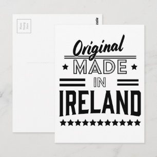 tillverkad i Irland vacker retro logotyp. Vykort