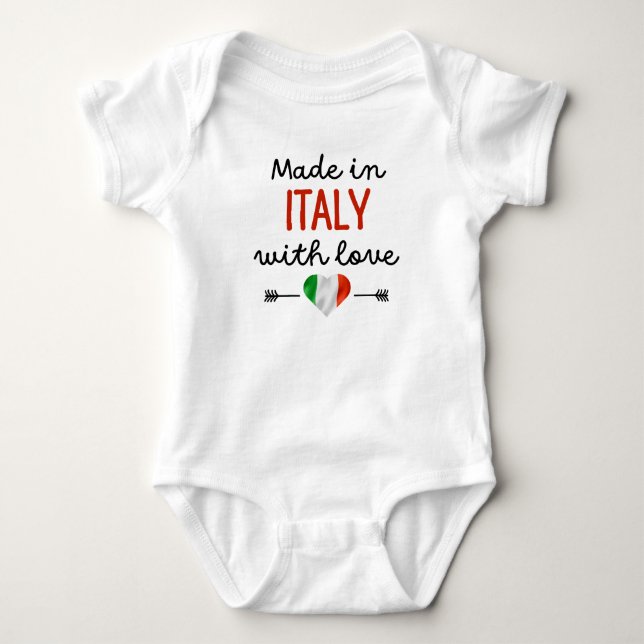 Tillverkad i Italien med Kärlek T Shirt (Framsida)
