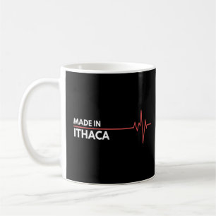 Tillverkad i Ithaca New York-staten USA:s födelseo Kaffemugg