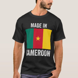 Tillverkad i Kamerun/World Land National Flagga T Shirt