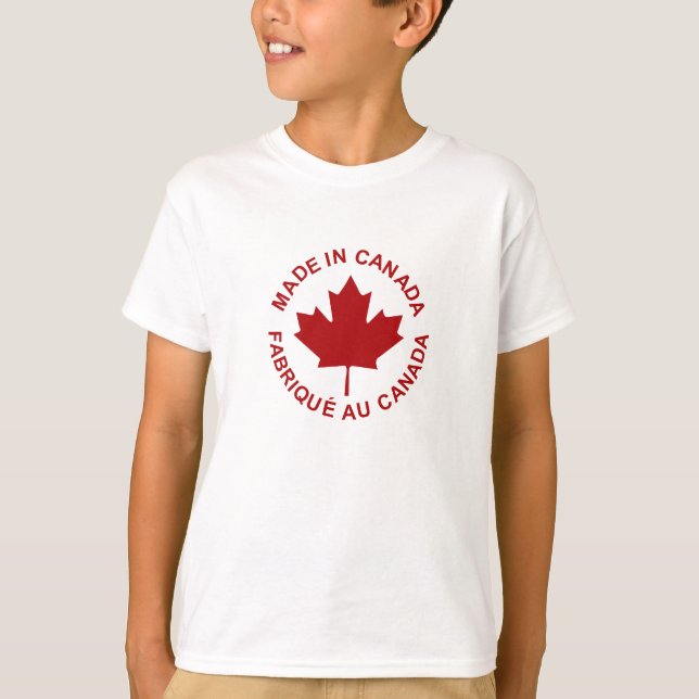 Tillverkad i Kanada Kids T-shirt (Framsida)
