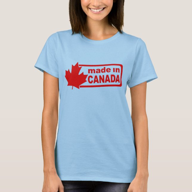 Tillverkad i Kanada - White Womens Shirt Tee Shirt (Framsida)