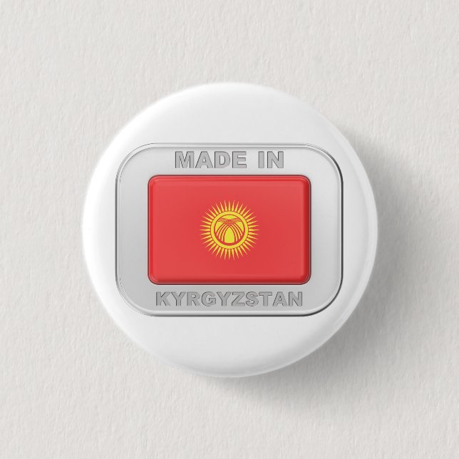 Tillverkad i Kirgizistan Knapp (Framsida)