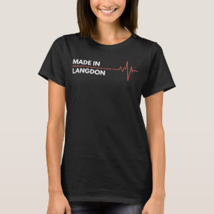 Tillverkad i Langdon North Dakota City of Birth Ho T Shirt