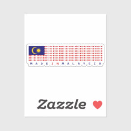 Tillverkad i Malaysia Streckkod Flagga Klistermärk Klistermärken