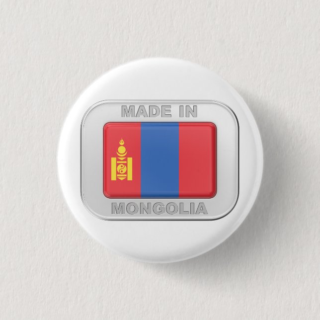 Tillverkad i Mongoliet Knapp (Framsida)