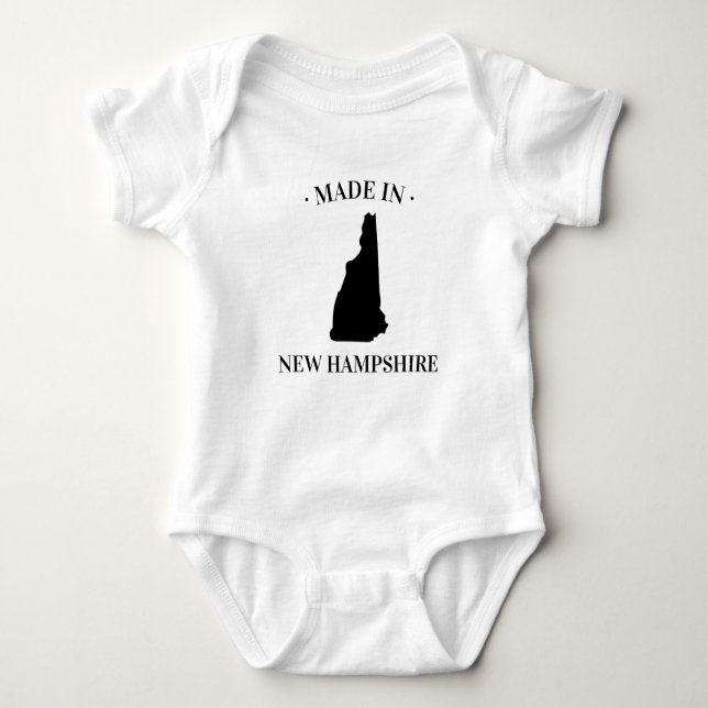 Tillverkad i New Hampshire NH Baby Bodykostym T Shirt (Framsida)