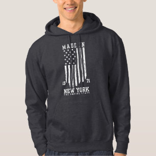 Tillverkad i New York Empire State 1971 Födelseår Hoodie
