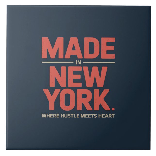 Tillverkad i New York Kakelplatta (Framsidan)