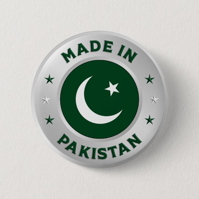 Tillverkad i Pakistan Knapp (Framsida)