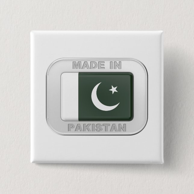 Tillverkad i Pakistan Knapp (Framsida)