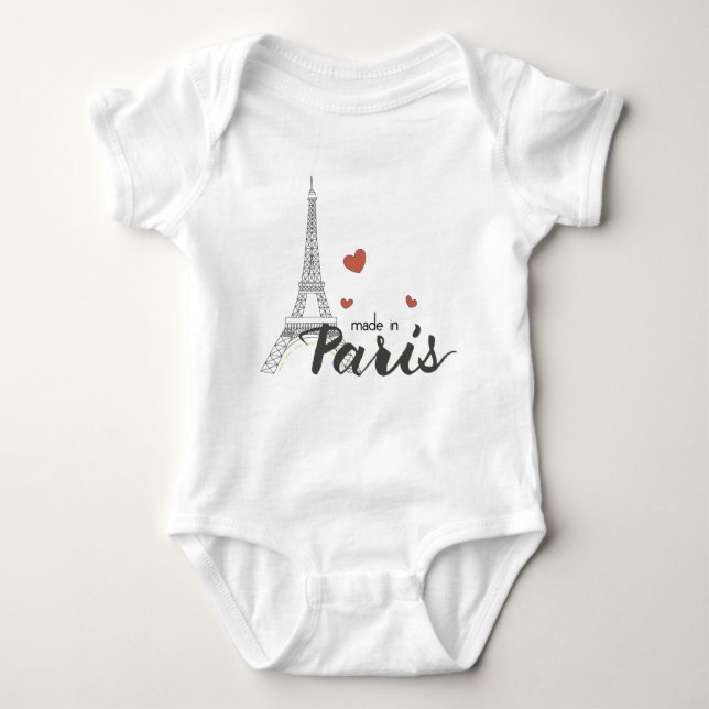 Tillverkad i Paris med Eiffel Torn T-shirt (Framsida)