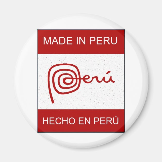 Tillverkad i Peru Magnet (Framsidan)