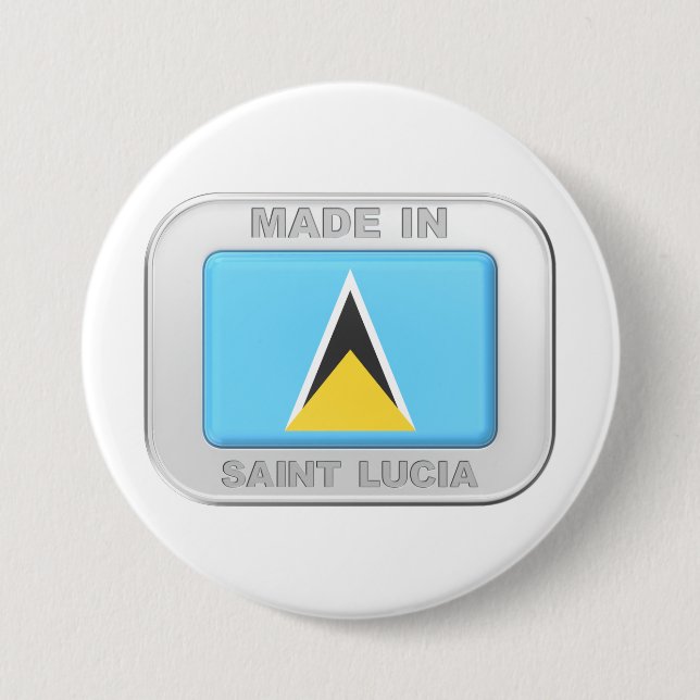 Tillverkad i Saint Lucia Knapp (Framsida)