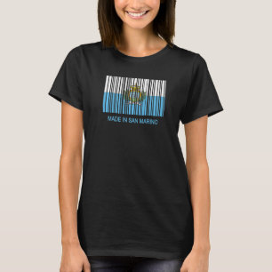Tillverkad i San Marino Flagga Barcode Premium T Shirt