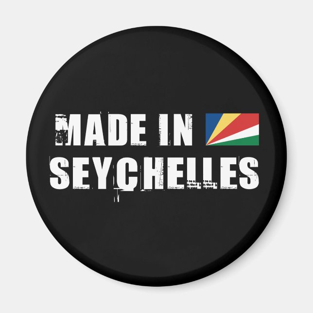 Tillverkad i Seychellerna Magnet (Framsidan)