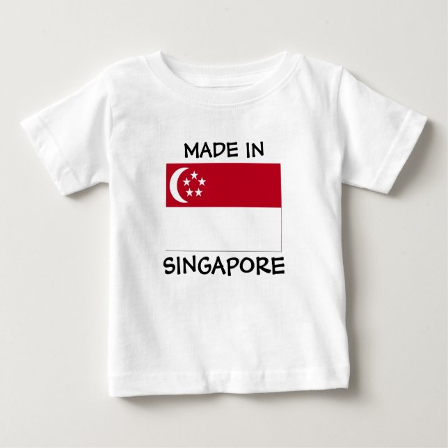 Tillverkad i Singapores baby-skjorta Tröja (Framsida)