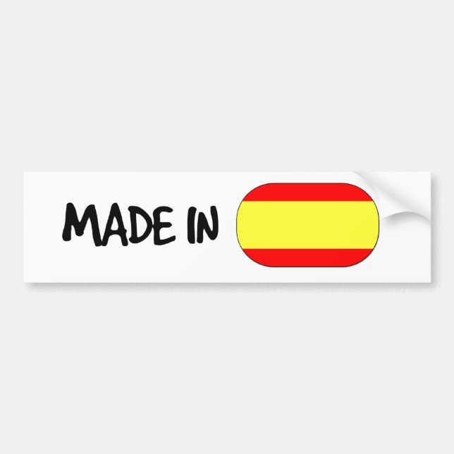Tillverkad i Spanien Bildäckslapp Bildekal (Framsidan)