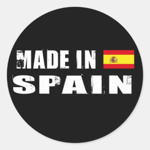 Tillverkad i Spanien Runt Klistermärke
