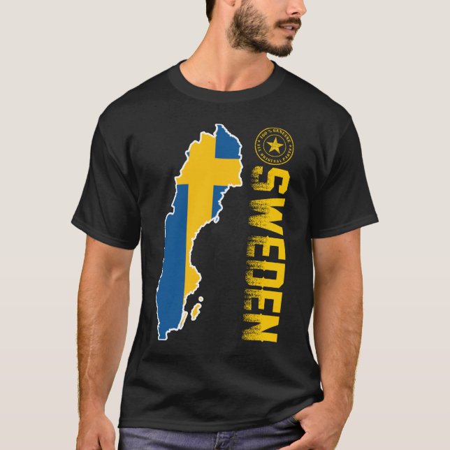 tillverkad i sverige 100% äkta hela originaldelen t shirt (Framsida)
