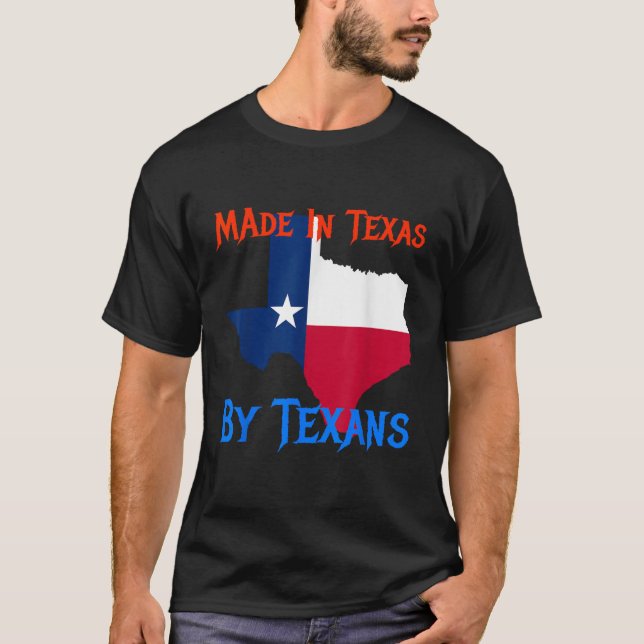 Tillverkad i Texas av Texans Underbara Novelty Gif T Shirt (Framsida)