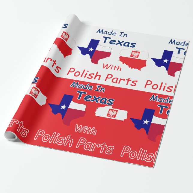 Tillverkad i Texas med polska delar Presentpapper (Utrullad)