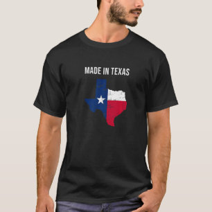 Tillverkad i Texas Statlig flagga T Shirt