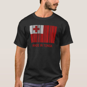 Tillverkad i Tonga Flagga Barcode T Shirt