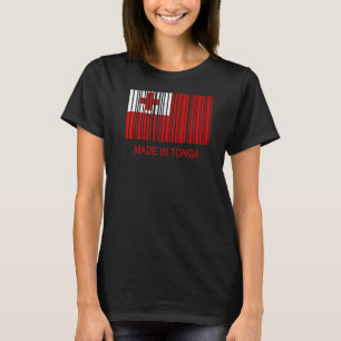 Tillverkad i Tonga Flagga Barcode T Shirt