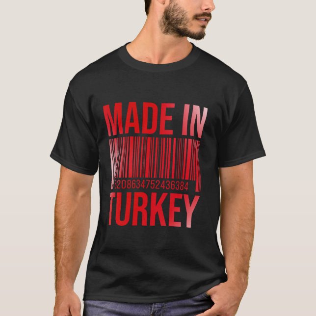 Tillverkad i Turkiet Barcode T Shirt (Framsida)